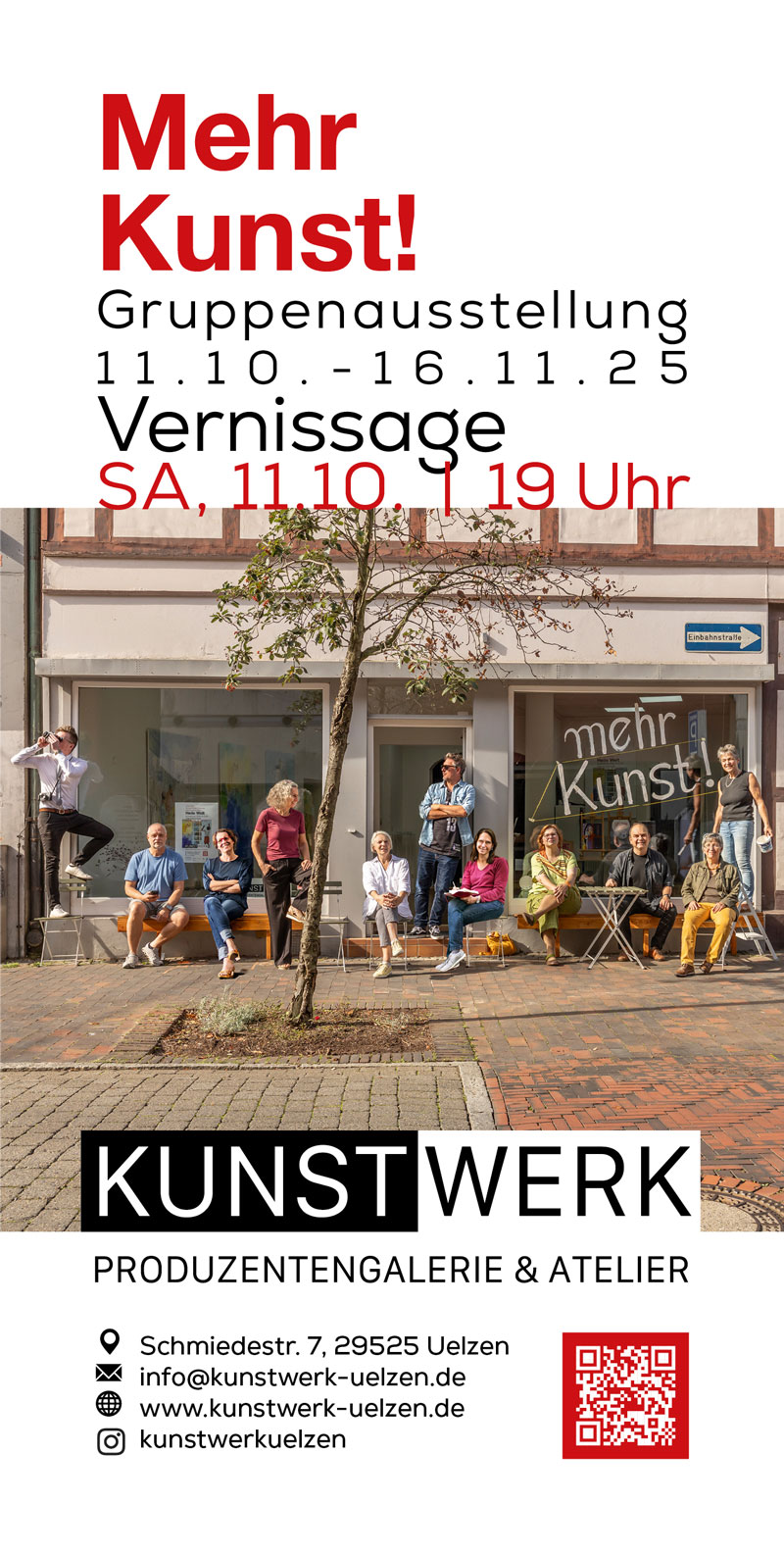 Mehr Kunst! Gruppenausstellung im KUNSTWERK Uelzen mit Werken von Sebastian Tramsen, Jochen Quast, Ulrike Bals, Beata Krampikowski, Craig Ashton, Sophia Bornhagen, Claudia Krieghoff-Fraatz, Tomas Müller-Thomsen, Jutta Weingarten und Petra Vollmer